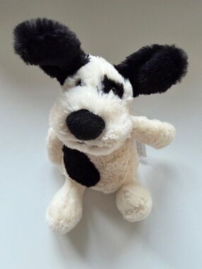Jellycat Bashful Black & Cream Puppy